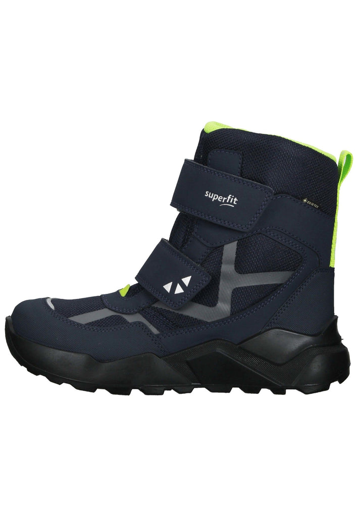Stiefeletten Superfit Stiefelette Lederimitat/Textil Blau/Grün