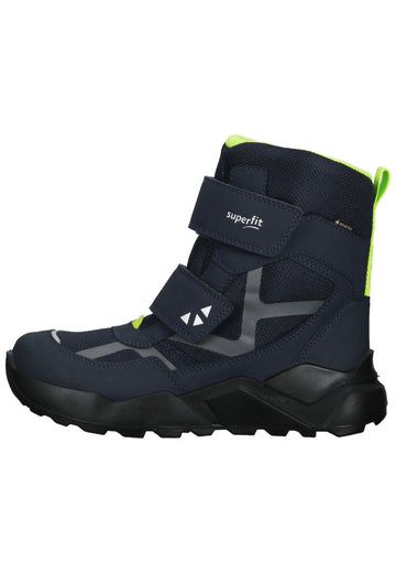 Stiefeletten Superfit Stiefelette Lederimitat/Textil Blau/Grün