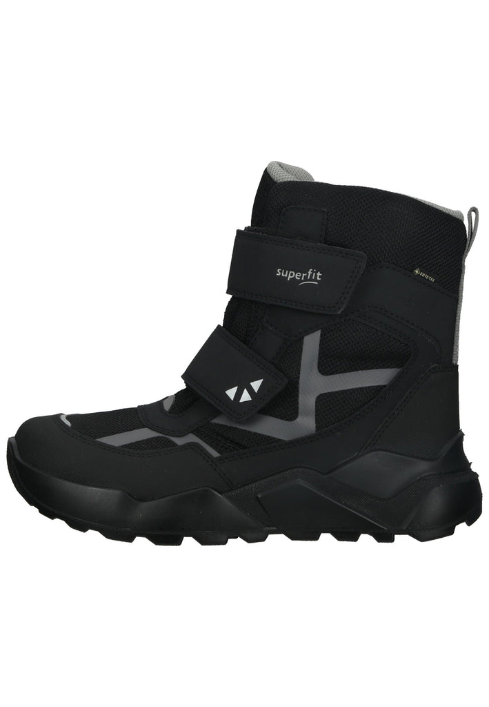 Stiefeletten Superfit Stiefelette Lederimitat/Textil Schwarz/Grau Warmfutter