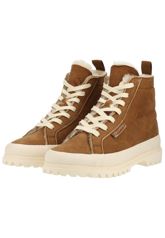 Superga Stiefelette Leder Braun Warmfutter