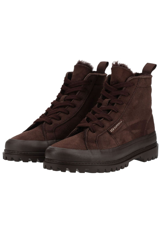 Superga Stiefelette Leder Dunkelbraun Warmfutter