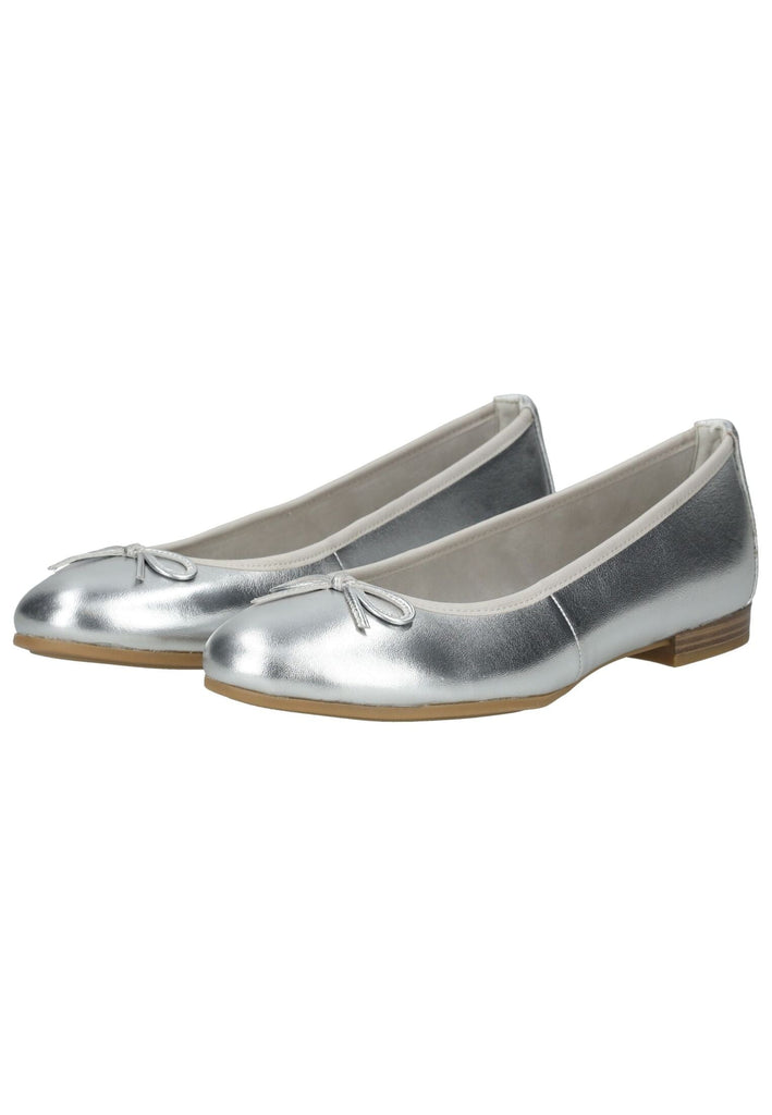 Tamaris Ballerinas Leder Silber