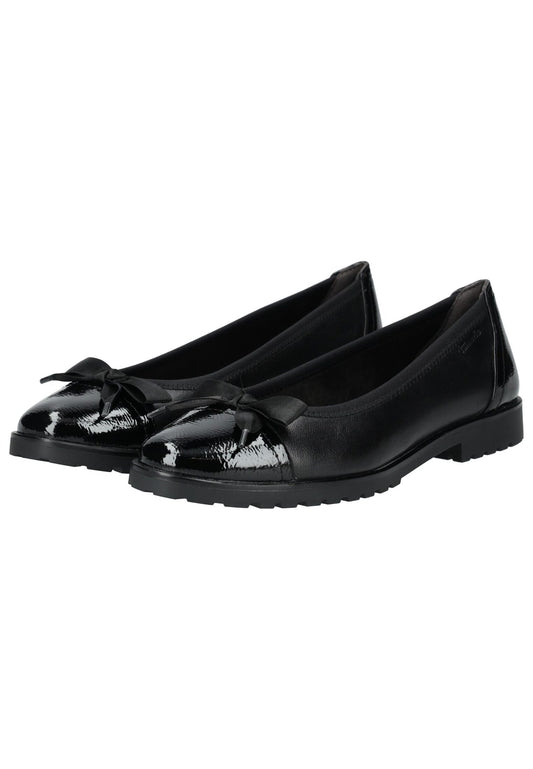 Tamaris Ballerinas Leder/Synthetik Schwarz