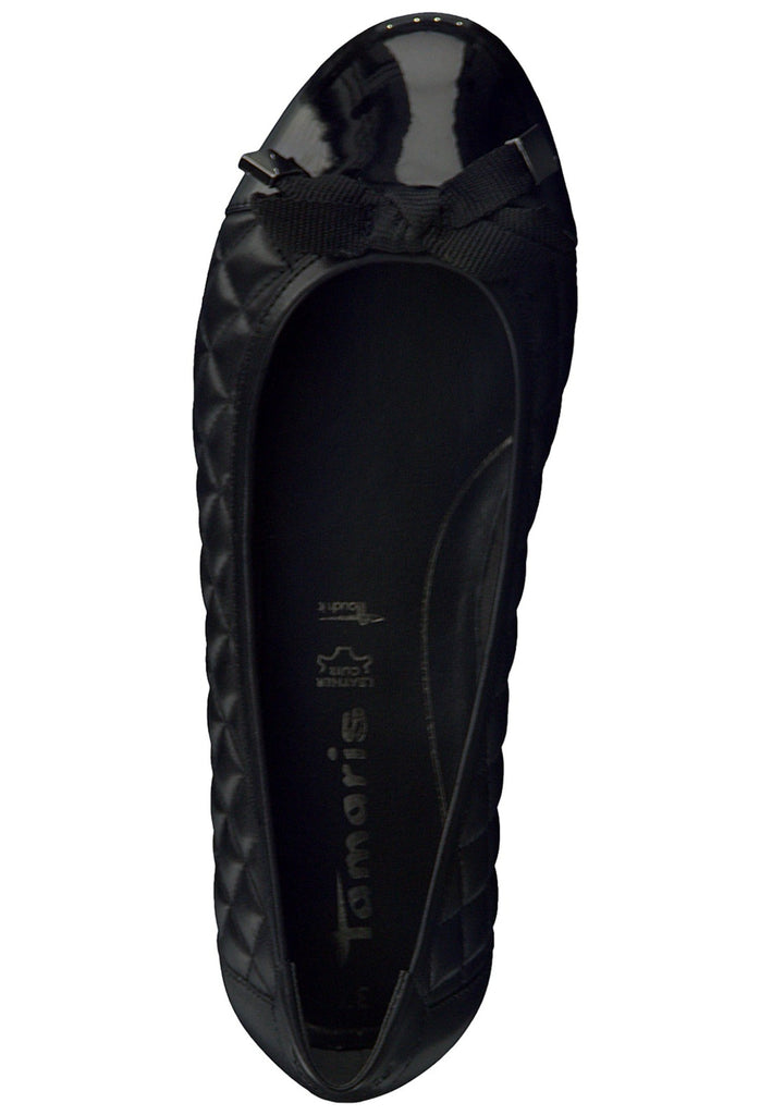 Tamaris Ballerinas Leder/Synthetik Schwarz