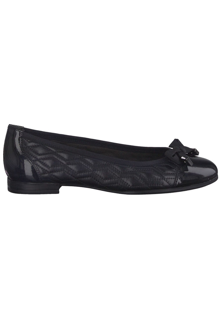 Tamaris Ballerinas Leder/Textil Schwarz