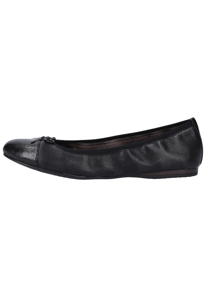 Tamaris Ballerinas Leder/Textil Schwarz