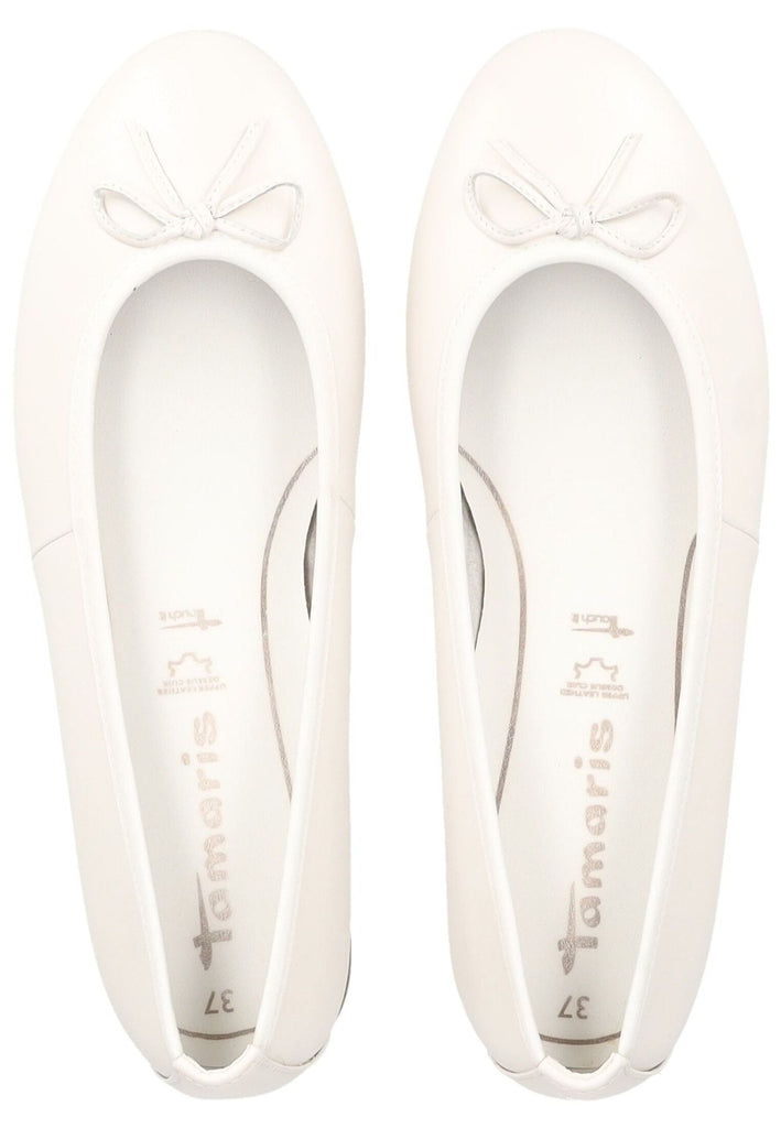 Tamaris Ballerinas Leder Weiß