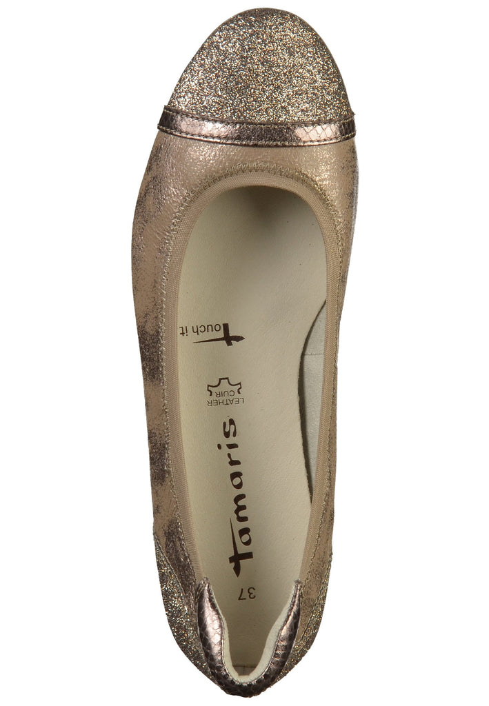 Tamaris Ballerinas Lederimitat/Textil Pepper