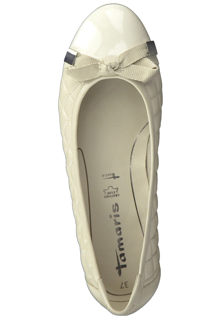 Ballerinas Tamaris Ballerinas Leder/Synthetik Ivory