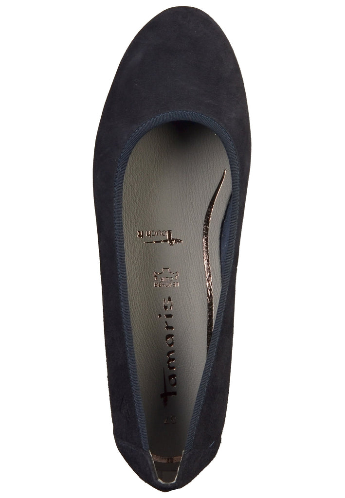 Tamaris Ballerinas Veloursleder Navy