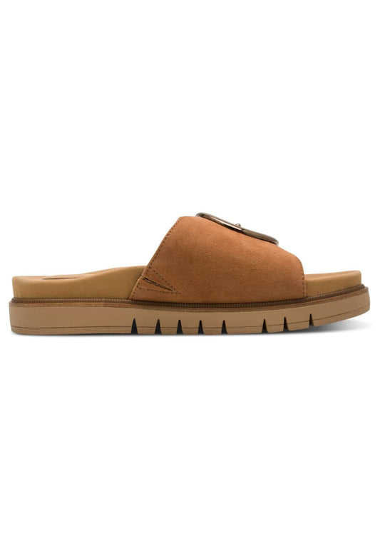 Tamaris Comfort Pantoletten Leder Cognac