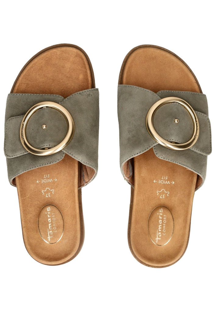 Tamaris Comfort Pantoletten Leder Sage