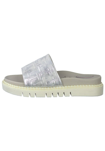 Tamaris Comfort Pantoletten Leder Silber