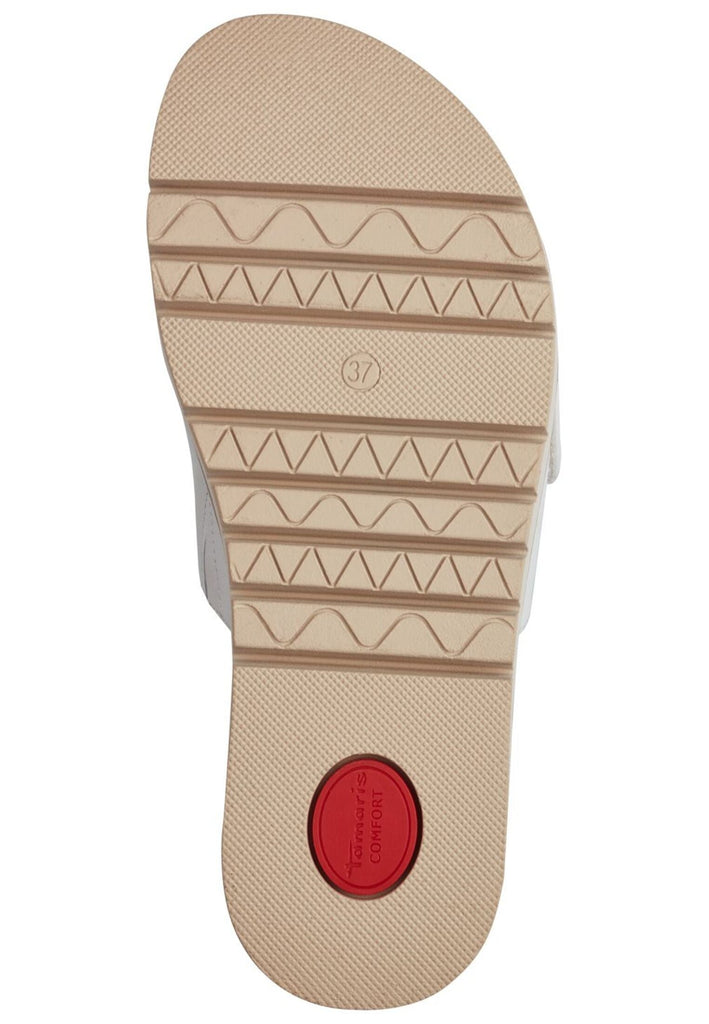 Tamaris Comfort Pantoletten Nappaleder Weiß