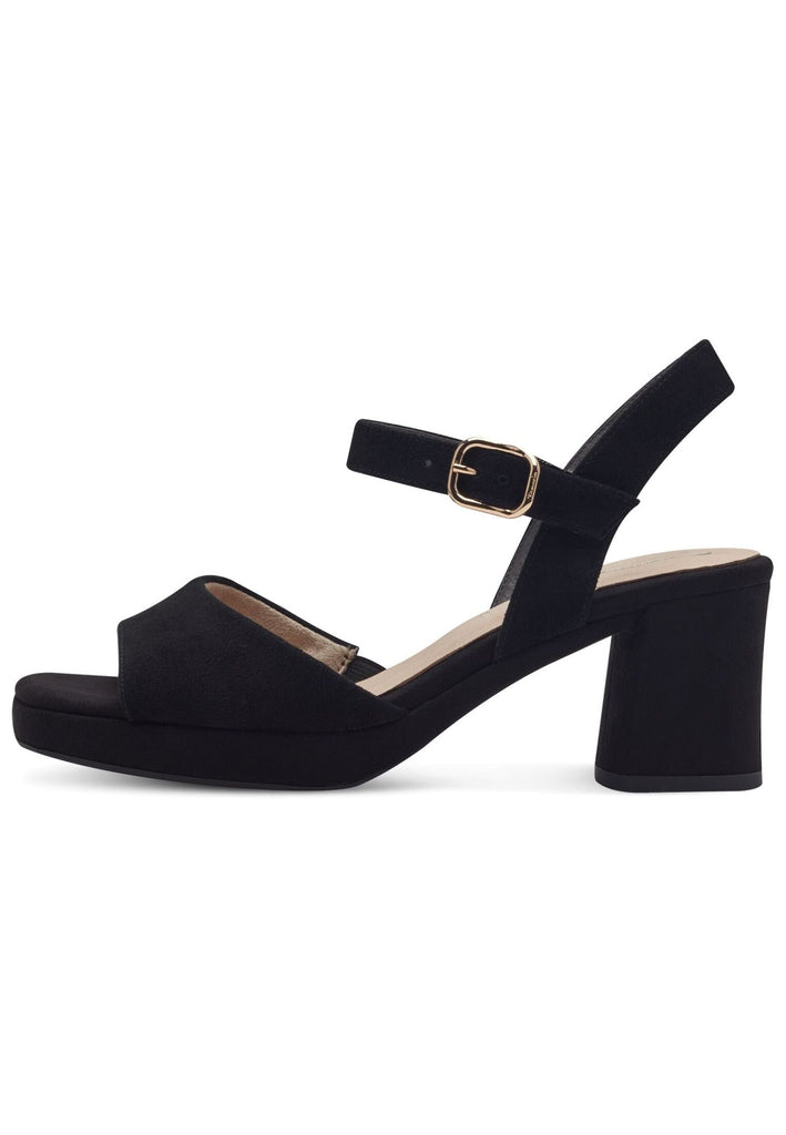 Sandalen Tamaris Comfort Sandalen Veloursleder Schwarz