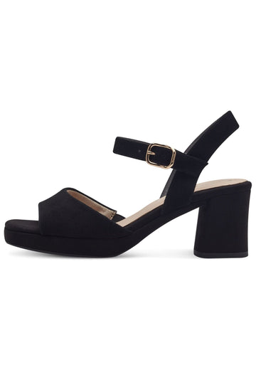 Sandalen Tamaris Comfort Sandalen Veloursleder Schwarz