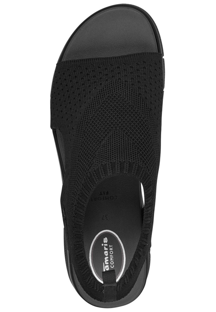 Tamaris Comfort Sandalen Textil Schwarz