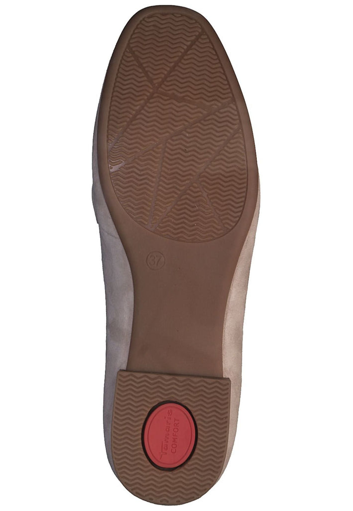 Tamaris Comfort Slipper Leder Taupe