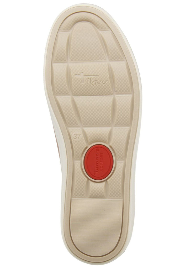 Tamaris Comfort Sneaker Leder/Synthetik Beige/Weiß
