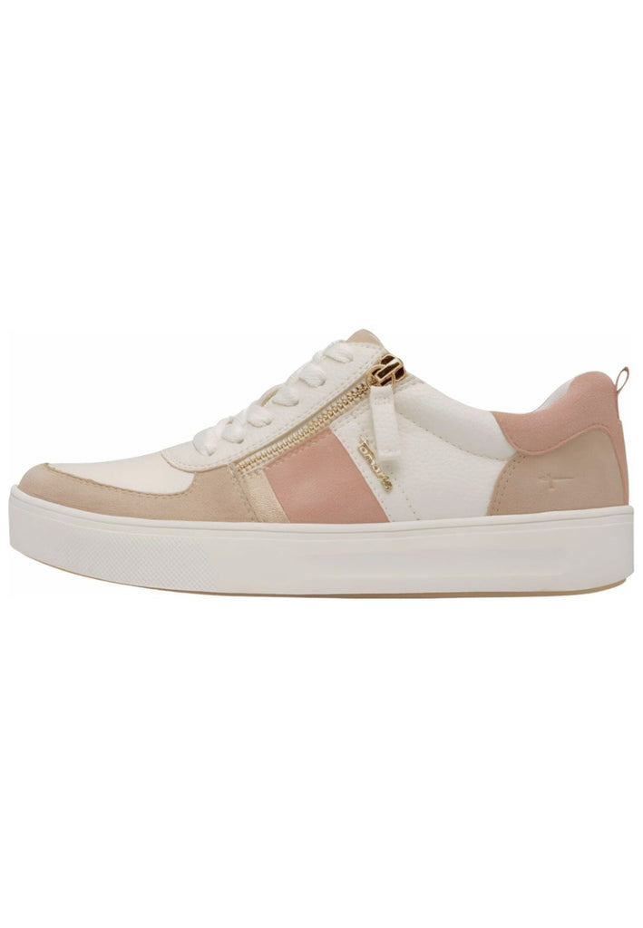 Tamaris Comfort Sneaker Leder/Synthetik Beige/Weiß