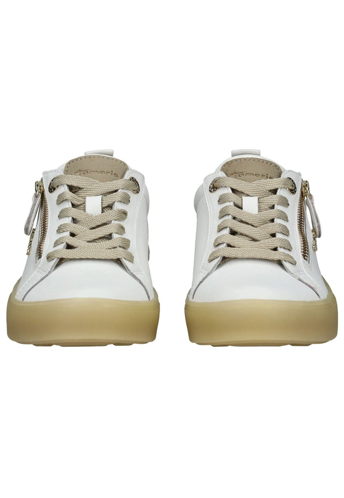 Tamaris Comfort Sneaker Leder/Textil Weiß/Beige