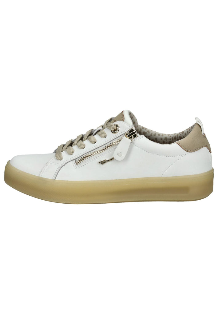 Tamaris Comfort Sneaker Leder/Textil Weiß/Beige