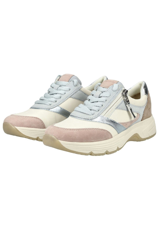 Tamaris Comfort Sneaker Leder/Textil Weiß/Beige