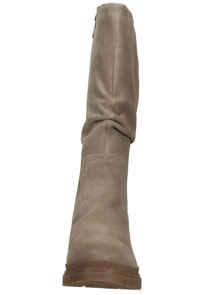 Tamaris Comfort Stiefel Veloursleder Taupe Warmfutter