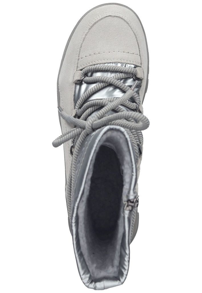 Tamaris Comfort Stiefelette Leder/Textil Hellgrau Warmfutter