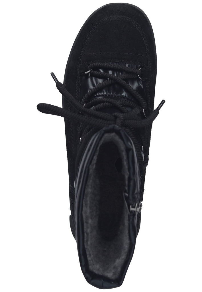 Tamaris Comfort Stiefelette Leder/Textil Schwarz Warmfutter