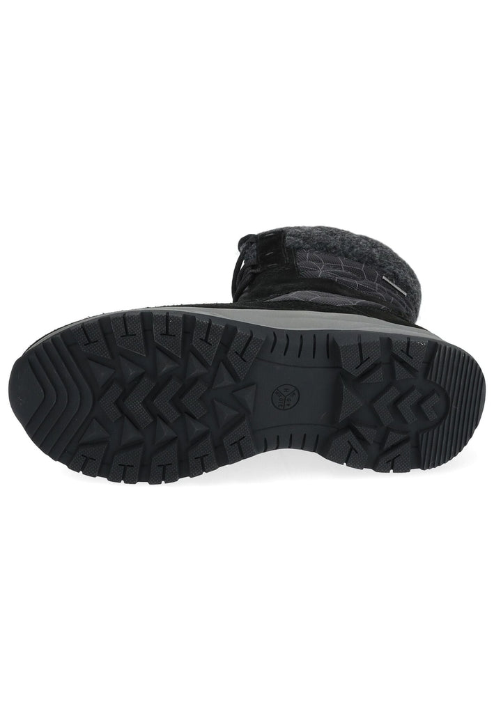 Tamaris Comfort Stiefelette Leder/Textil Schwarz Warmfutter