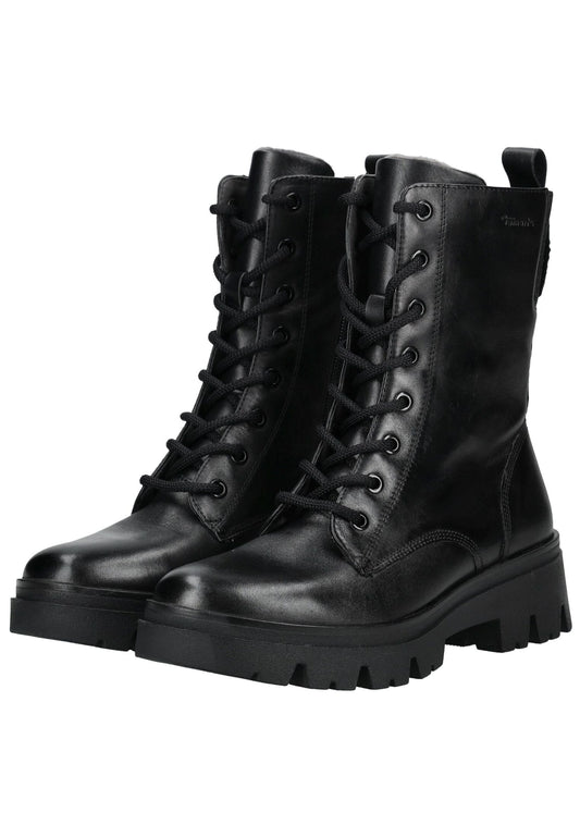 Tamaris Comfort Stiefelette Lederimitat Schwarz Warmfutter