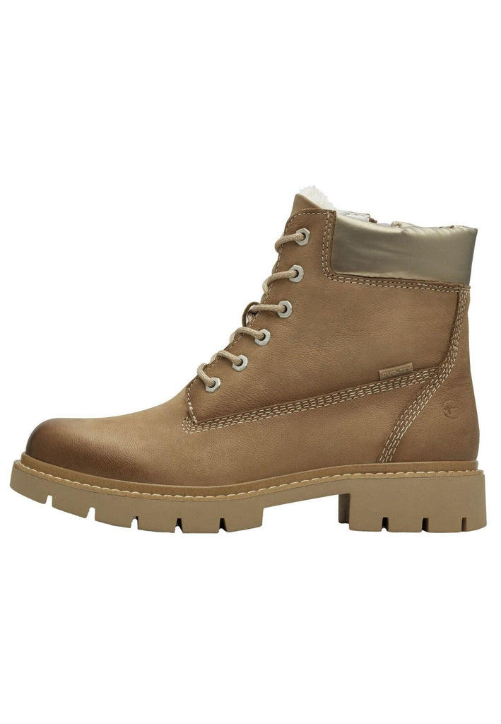 Tamaris Comfort Stiefelette Nubukleder/Textil Camel Warmfutter