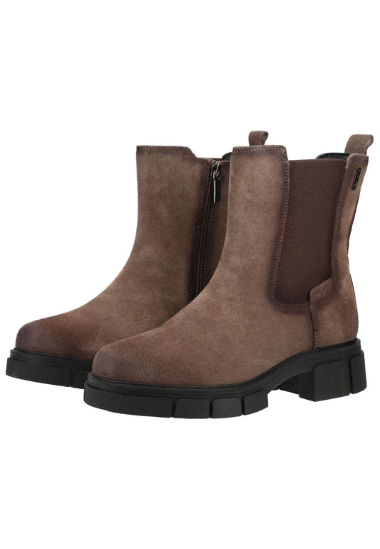 Tamaris Comfort Stiefelette Veloursleder/Textil Braun