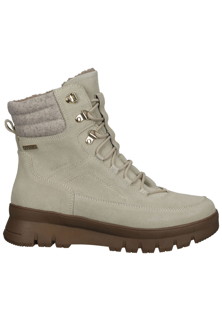 Tamaris Comfort Stiefelette Veloursleder/Textil Ivory Warmfutter