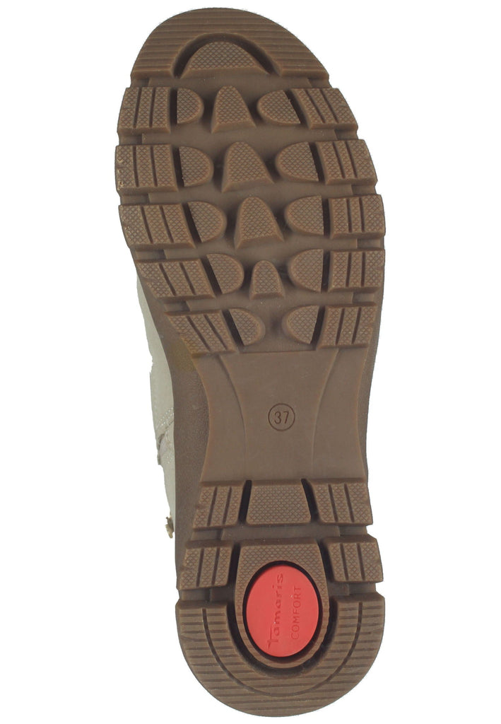 Tamaris Comfort Stiefelette Veloursleder/Textil Ivory Warmfutter