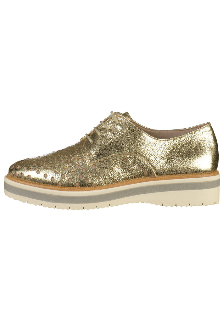 Tamaris Halbschuhe Lederimitat Gold