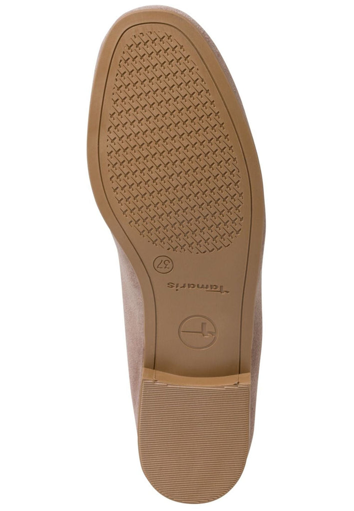 Tamaris Halbschuhe Veloursleder Taupe