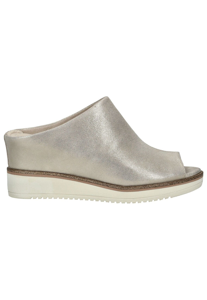 Tamaris Pantoletten Leder Champagne