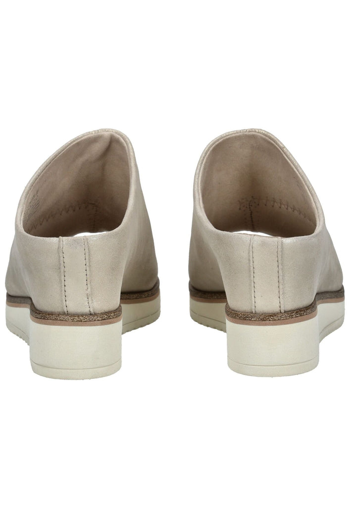 Tamaris Pantoletten Leder Champagne