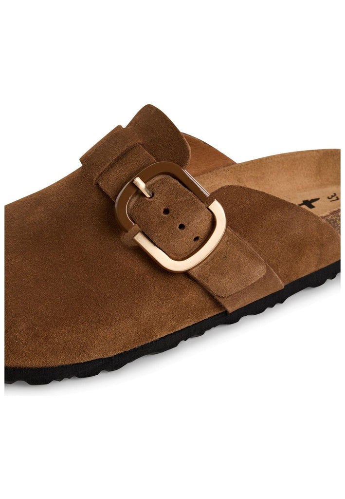 Tamaris Pantoletten Leder Cognac