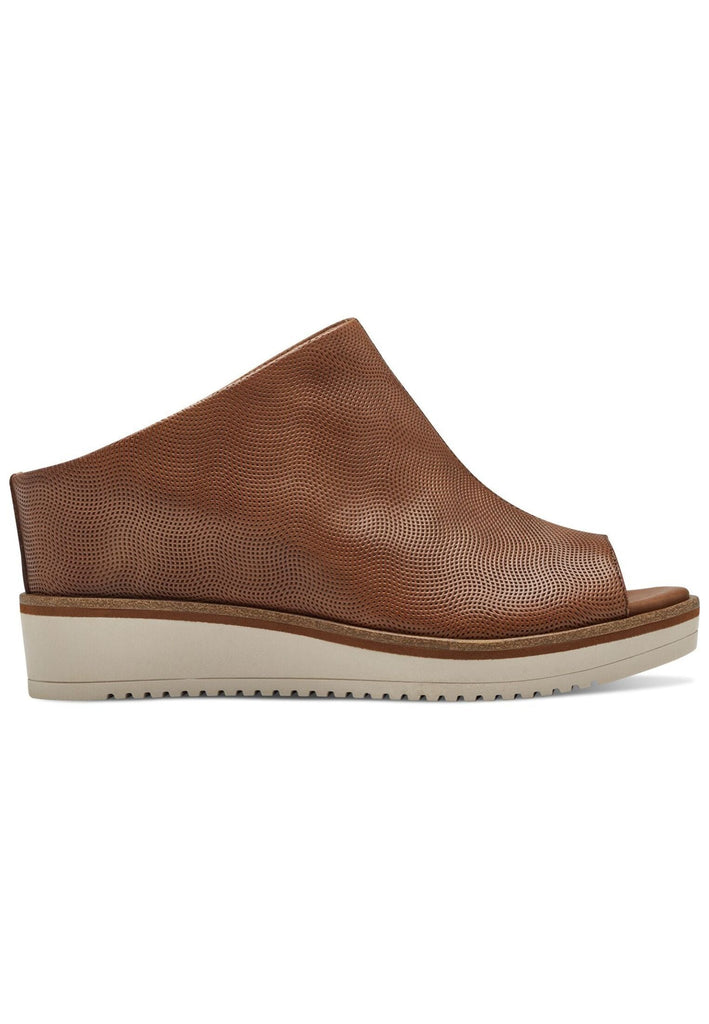 Tamaris Pantoletten Leder Cognac