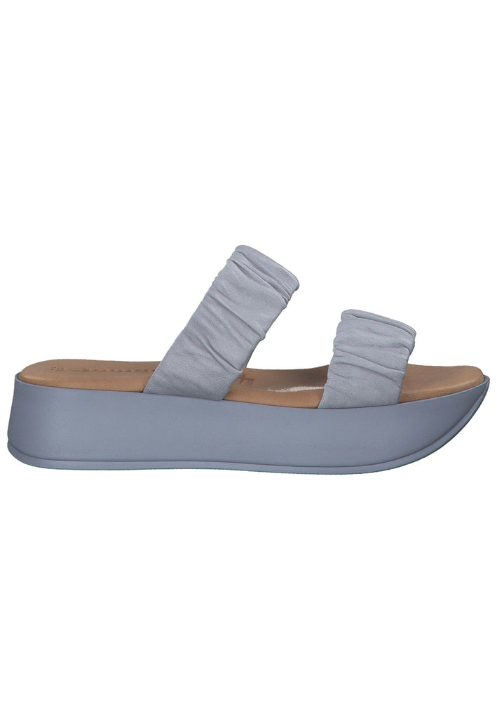 Tamaris Pantoletten Leder Hellblau