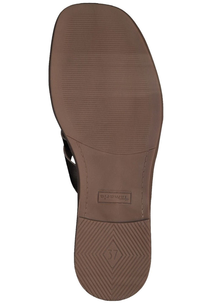 Tamaris Pantoletten Leder Hellgold