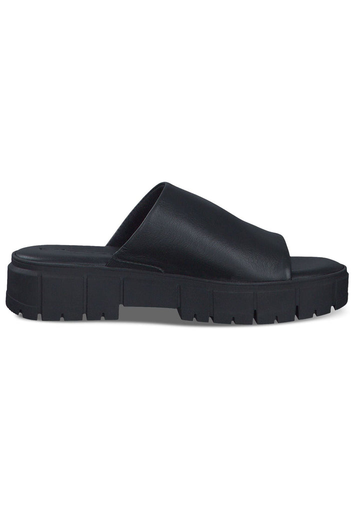 Tamaris Pantoletten Leder Schwarz