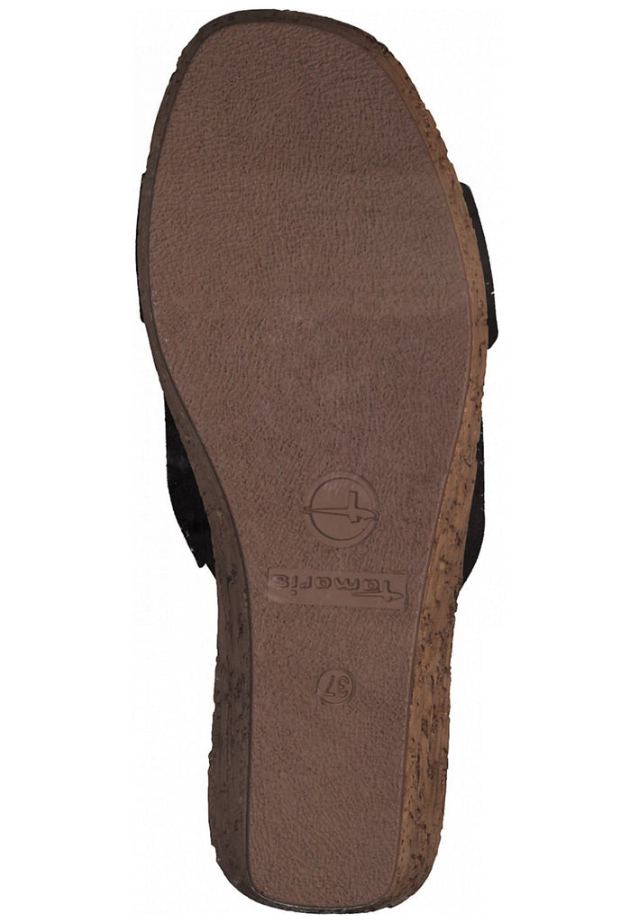Tamaris Pantoletten Leder Schwarz
