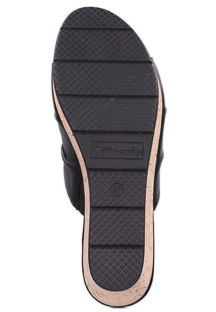 Tamaris Pantoletten Leder Schwarz