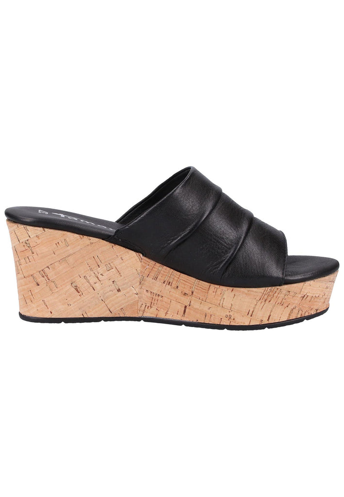Tamaris Pantoletten Leder Schwarz