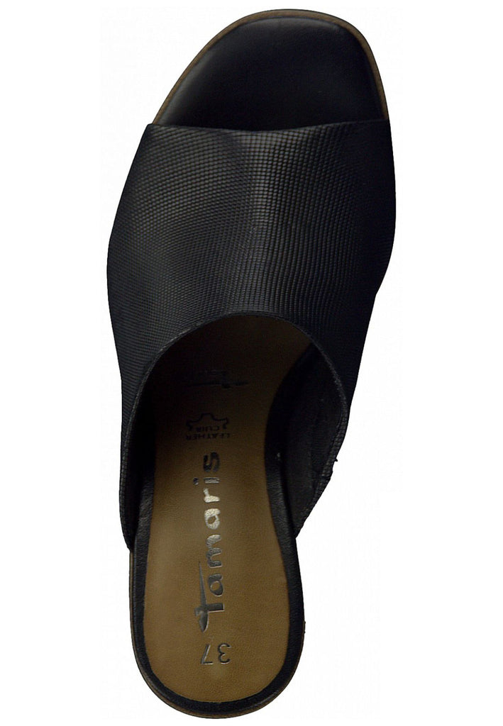 Tamaris Pantoletten Leder Schwarz/Schwarz