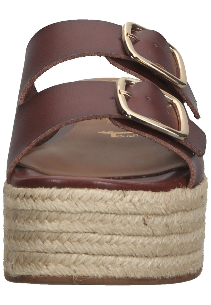 Tamaris Pantoletten Lederimitat Chestnut